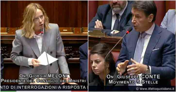 Scontro Conte-Meloni sul riarmo: “Si è fatta fregare in Europa”, “Io non cambio idea come gira il vento”