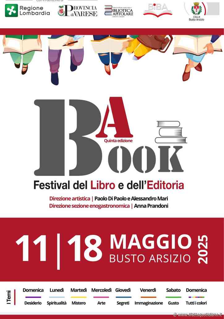 A Busto Arsizio il festival letterario BA Book 2025: incontri, reading e una notte in biblioteca, tra gli ospiti Mario Giordano e Diego Passoni
