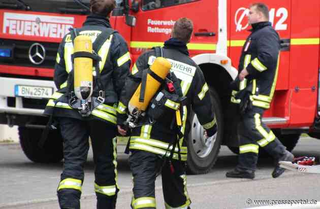 FW-BN: Balkonbrand in Bonn -Plittersdorf. Feuerwehr rettete Bewohner aus Wohnung.