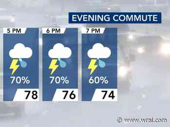 WRAL Weather Alert Day: Strong winds and heavy downpours continue making for tricky evening commute