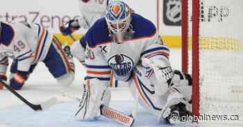 Injured Edmonton Oilers goalie Calvin Pickard still day to day: Coach Knoblauch