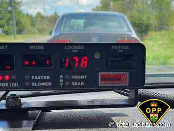 Driver hits more than twice the speed limit outside Ottawa during Road Safety Week