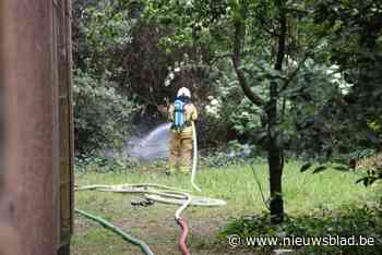 Struiken achter de kerk gaan in vlammen op, waarschijnlijk brandstichting