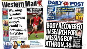 Body recovered in search for boy and warning over migrant 'exodus'