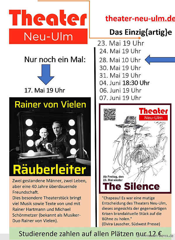 Theater Neu-Ulm: Zwei besondere Stücke zum Ende der Spielzeit