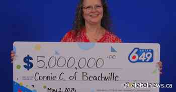 ‘I did it’: Ontario woman almost misses out on cashing in for $5M lottery win