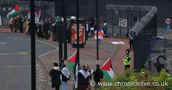 Police attend Pro-Palestine protest as demonstrators return to Newcastle's Armstrong Works site