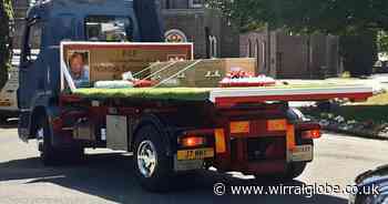 Wirral man carried to his funeral on the back of a flatbed truck