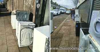 Shop fined after blocking pavement with washing machines