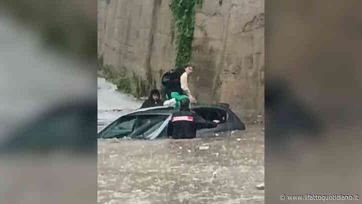 Paura nel Palermitano, donna rimane bloccata con l’auto nel sottopasso allagato: salvata dai carabinieri – Video