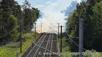 Böschungsbrand bei Leiferde: Zugstrecke über Stunden gesperrt