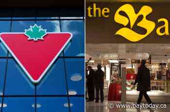 Hudson’s Bay to sell name, stripes, brands to Canadian Tire for $30 million