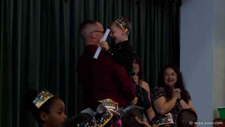 Army dad returns home to Round Rock to surprise son for kindergarten graduation