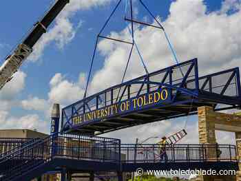 Photo Gallery: University of Toledo's new pedestrian bridge installed over Douglas Road