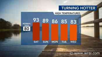 WRAL Weather Alert Day: Highs near 90, storms possible on Friday