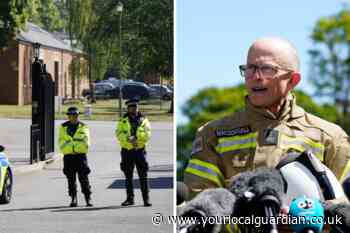 London firefighter among three dead after blaze at airbase in Oxfordshire