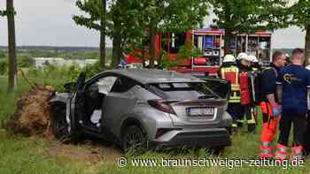 Wolfenbüttel: Auto prallt auf A36 gegen Baum – drei Verletzte