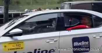 Kylie Minogue 'spotted' in back of Blueline taxi in Newcastle before Utilita Arena gig