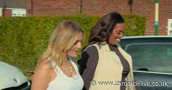 Perrie Edwards seen filming at South Shields home where Little Mix lived before X Factor