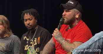 Teddy Swims surprises Rolesville High School students to discuss mental health