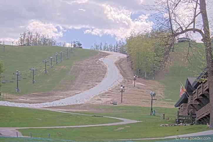 5 Feet of Snow Still Covering Michigan Ski Area’s “Glacier”