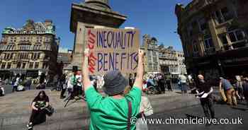 Disability activists gather to protest 'lethal cuts' to PIP at Grey's Monument