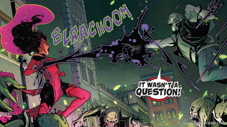 Wanda Maximoff meets God and takes on a gang of demonic bikers in Vision and Scarlet Witch #1