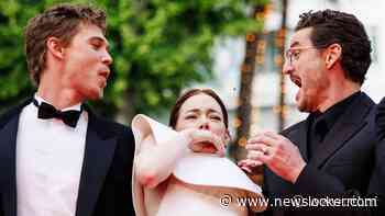 Emma Stone aangevallen door bij op rode loper in Cannes