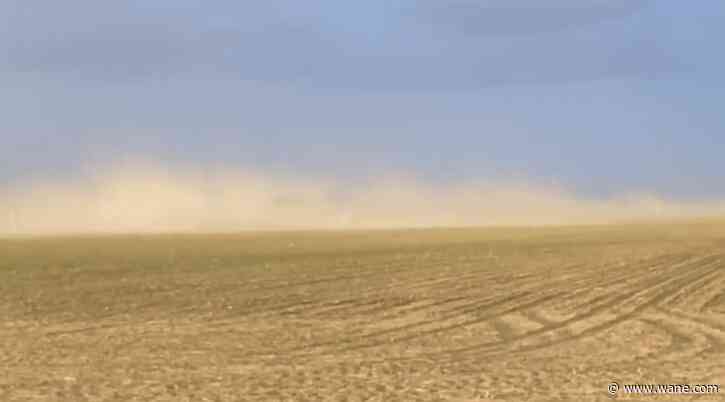 Blowing dust mixes with storms on Friday