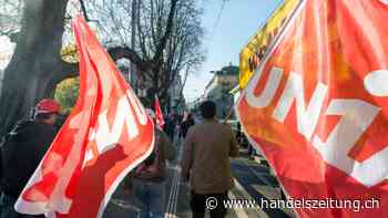 Tausende Bauarbeiter demonstrieren in Zürich