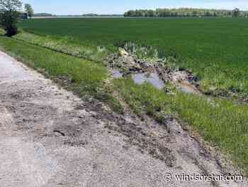 Farm tractor driver seriously injured in crash with transport truck