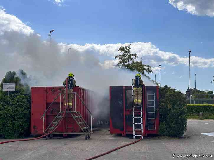 Papiercontainers in brand bij tennisvereniging Westervoort