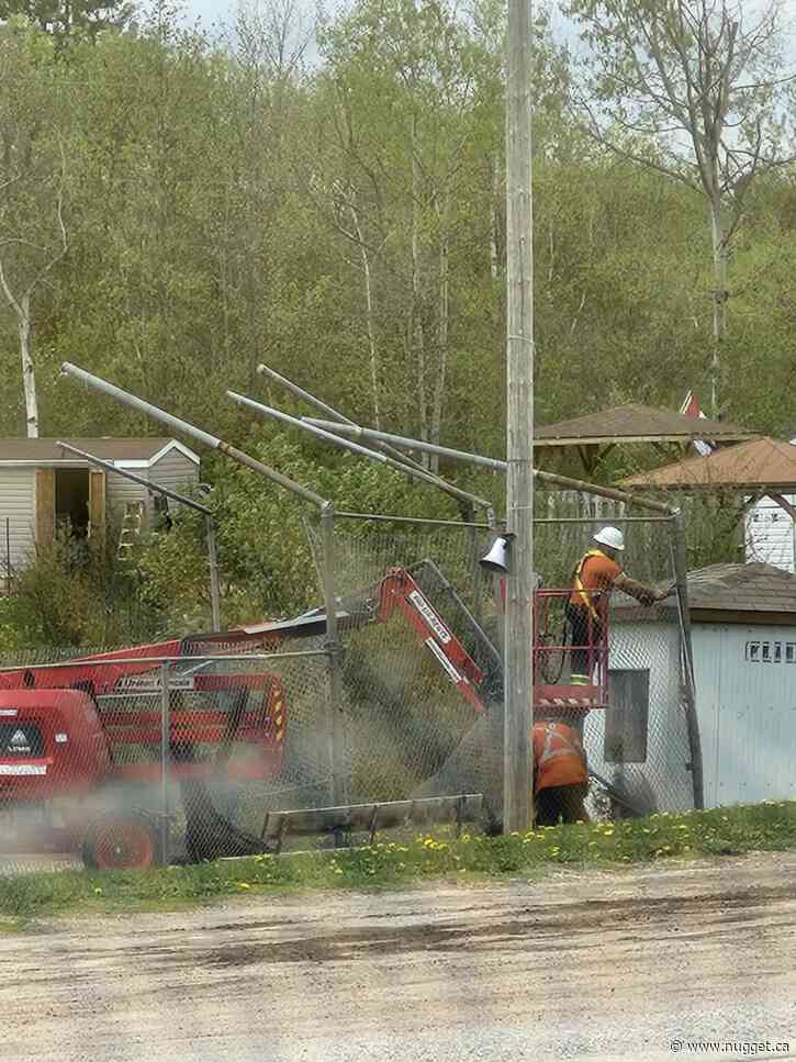 Gone, gone, gone . . .  Powassan's baseball field has been torn down