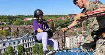 'The NHS saved my life - I abseiled down a 70ft building to thank them'