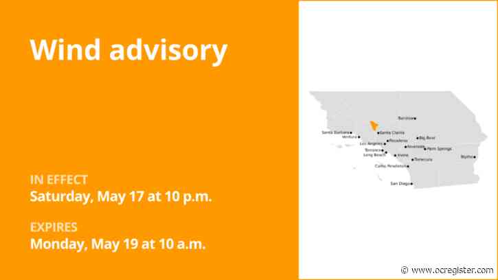 Update: Wind advisory for 5 Freeway corridor near Santa Clarita until Monday morning – gusts to hit 50 mph