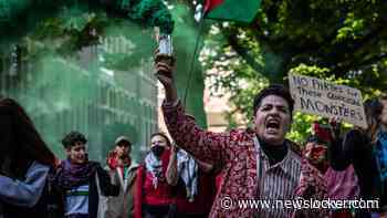 Rode verf en leuzen bij pro-Palestijnse demonstratie tegen CIDI-bijeenkomst