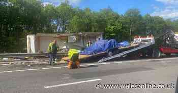 M4 caravan crash causes long delays