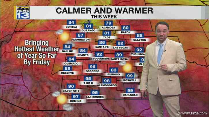 Hotter weather returns to New Mexico later this week