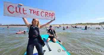 Protestors paddle out at Wallasey beach in nationwide call to stop sewage spills