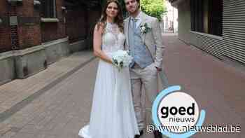 Pas getrouwd: Jana en Florian in Hasselt