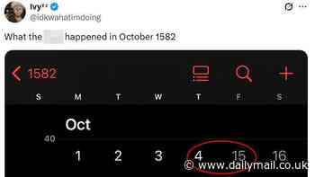 Social media users are BAFFLED after discovering 10 days missing from the iPhone calendar