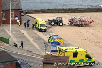 Two rushed to hospital after huge emergency services response to people struggling in sea off Cullercoats Bay