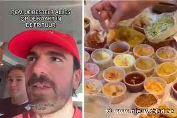 Tiktokker zet frituur op stelten en bestelt álles op de kaart: “We hadden op voorhand een tactiek bedacht”
