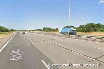 Air ambulance called to overturned car on Cambridgeshire motorway