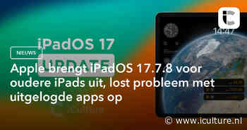 Apple brengt iPadOS 17.7.8 voor oudere iPads uit, lost probleem met uitgelogde apps op