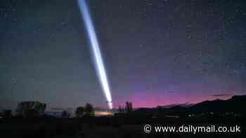 Mystery as bright beam of light streaks through the skies over the US
