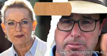 Coalition split paused after morning meeting between Ley and Littleproud