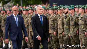 Litauen-Brigade startet Dienst: Merz: Deutschland wird in Vilnius verteidigt