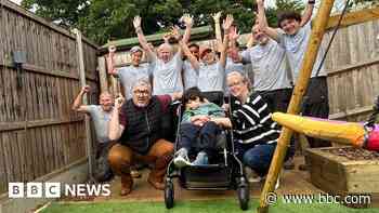 Helpers transform boy's garden in 48 hours