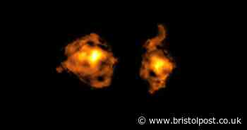 Jaw-dropping scenes show two galaxies having 'cosmic joust'